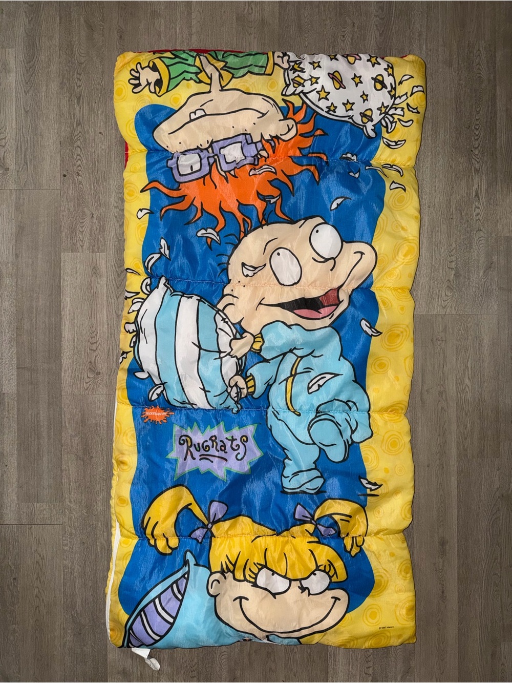 Vintage 1997 Rugrats Sleeping Bag Nickelodeon Tommy Chuckie Kids Retro 90s